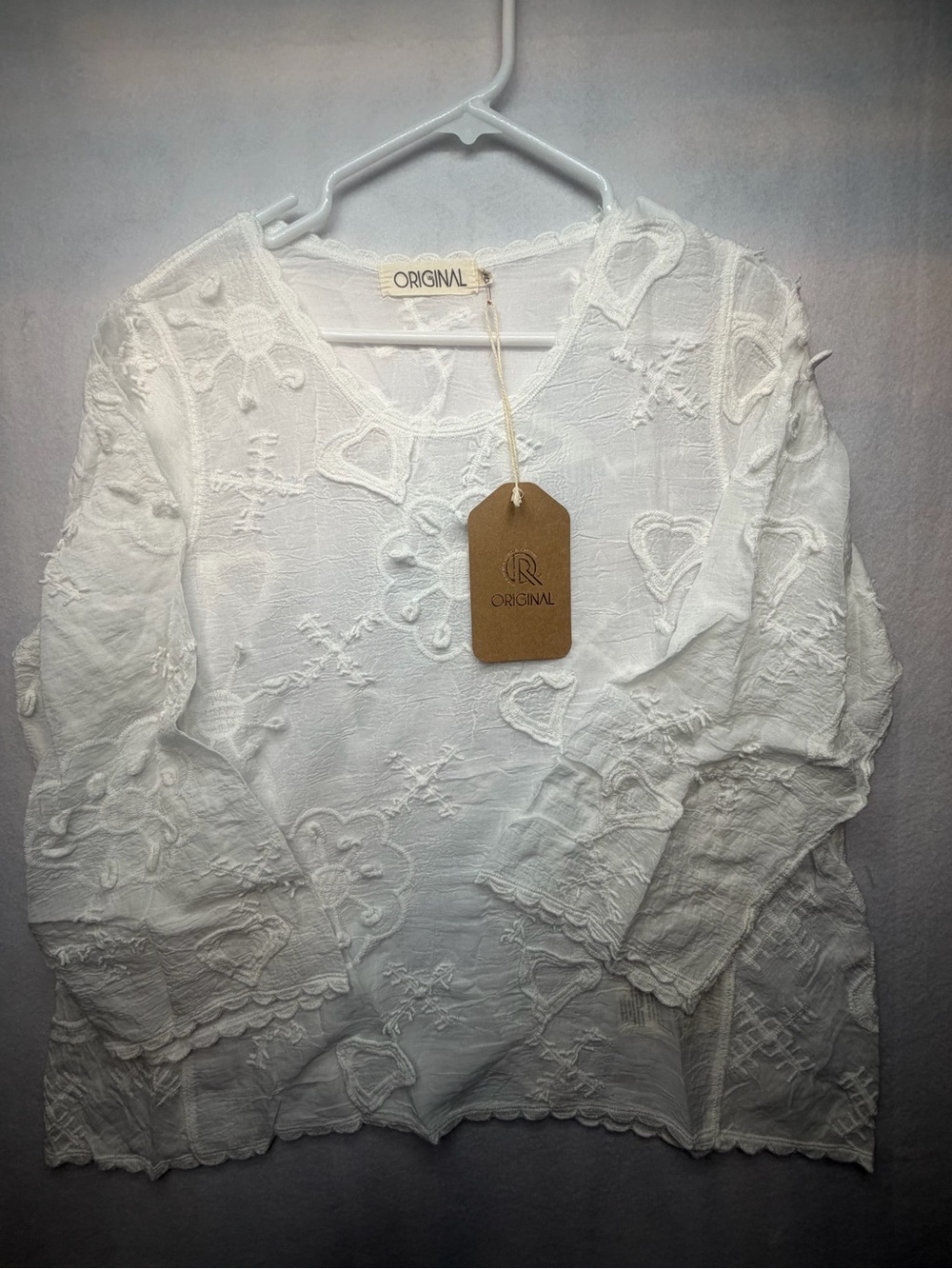ORIGINAL White Embroidered Cotton Blouse